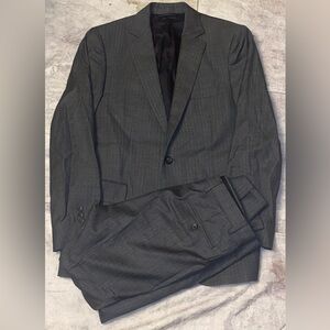 Brooks Brothers 1818 Fitzgerald 2 Piece Suit Jacket Blazer Pants 38S Stripe Wool